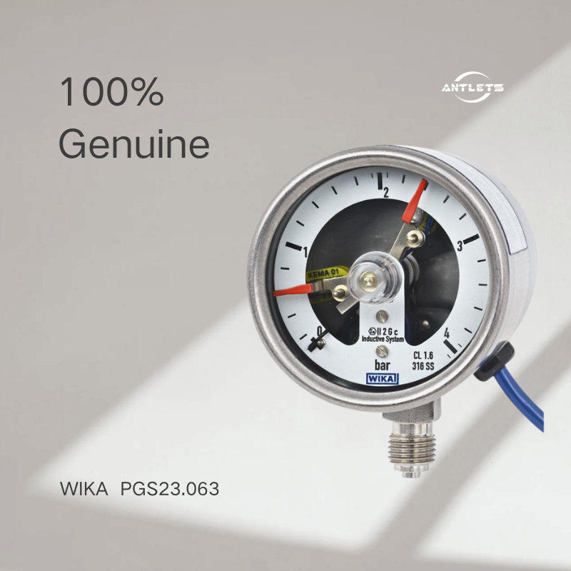WIKA Model PGS23.063 Bourdon tube pressure gauge with switch contacts for process industry