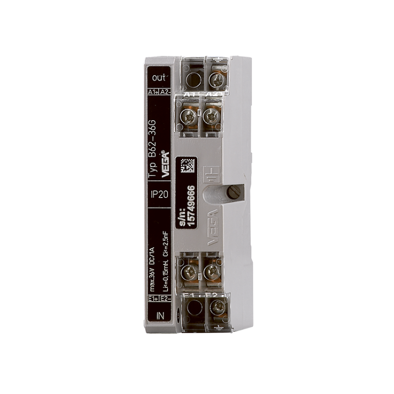 Overvoltage protection B 62-36 G Overvoltage arrester for supply and signal cables in 4 … 20 mA circuits